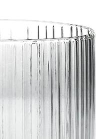 Wassergläser Canise mit Rillenstruktur, 6 Stück, Glas, Transparent, Ø 8 x H 9 cm