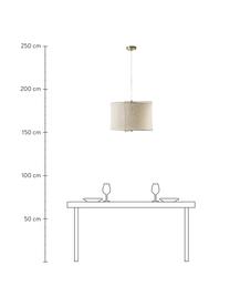 Suspension en lin Clouds, Beige clair, Ø 50 x haut. 29 cm