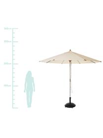 Parasol Capri, Wit gewassen, gebroken wit, Ø 300 x H 265 cm