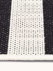 Gestreifter In- & Outdoor-Teppich Axa, 70 % Polypropylen, 30% Polyester, Off White, Schwarz, B 200 x L 290 cm (Grösse L)