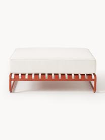 Pouf da giardino Caio, Rivestimento: 100% poliestere Con 20.00, Struttura: alluminio, Bianco latte, terracotta, Larg. 95 x Prof. 95 cm