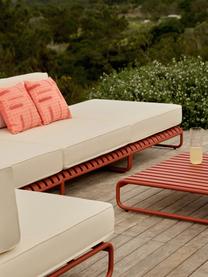 Garten-Hocker Caio, Bezug: 100 % Polyester Der hochw, Gestell: Aluminium, Off White, Terrakotta, B 95 x T 95 cm