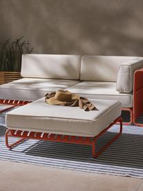 Garten-Hocker Caio, Bezug: 100 % Polyester Der hochw, Gestell: Aluminium, Off White, Terrakotta, B 95 x T 95 cm