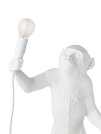 Design Aussentischlampe Monkey mit Stecker, Leuchte: Kunstharz, Weiss, B 46 x H 54 cm