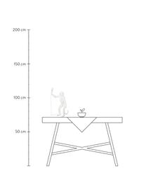 Lámpara de mesa para exterior de diseño Monkey, con enchufe, Lámpara: resina, Cable: plástico, Blanco, An 46 x Al 54 cm