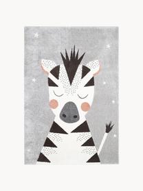 Tapis pour enfant Kika, Polypropylène, Gris, noir, blanc, rose, larg. 120 x long. 170 cm