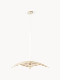 Hanglamp Senja van rotan, Lampenkap: rotan, Baldakijn: gepoedercoat metaal, Beige, B 65 x D 46 cm