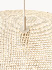 Pendelleuchte Senja aus Rattan, Lampenschirm: Rattan, Baldachin: Metall, pulverbeschichtet, Beige, B 65 x T 46 cm