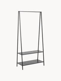 Metalen kapstok Seaford, Frame: gepoedercoat metaal, Zwart, B 77 x H 165 cm