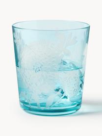 Waterglazen Peony, set van 6, Glas, Meerkleurig, Ø 9 x H 10 cm, 250 ml