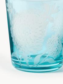 Waterglazen Peony, set van 6, Glas, Meerkleurig, Ø 9 x H 10 cm, 250 ml
