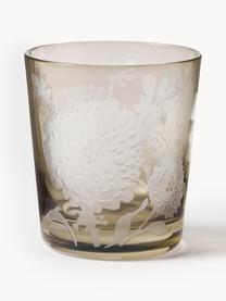 Waterglazen Peony, set van 6, Glas, Meerkleurig, Ø 9 x H 10 cm, 250 ml