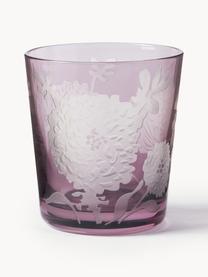 Verres à eau Peony, 6 élém., Verre, Multicolore, haut. 10 cm