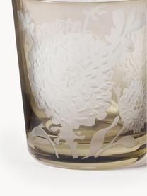 Waterglazen Peony, set van 6, Glas, Meerkleurig, H 10 cm