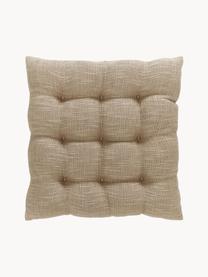 Cojín de asiento de algodón Sasha, Tapizado: 100% algodón, Beige, An 40 x L 40 cm