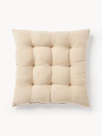 Coussin de chaise en coton Sasha, Beige, larg. 40 x long. 40 cm