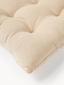 Cuscino sedia in cotone Sasha, Rivestimento: 100% cotone, Beige, Larg. 40 x Lung. 40 cm