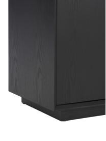 Credenza in finitura di legno di frassino nero Noel, Pannello di fibra a media densità (MDF) con finitura in legno di frassino, Legno, finitura, Larg. 180 x Alt. 79 cm