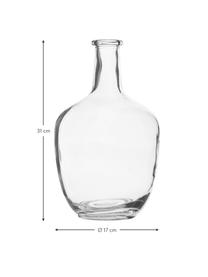 Große Glas-Vase Glassyia, Glas, Transparent, Ø 17 x H 31 cm