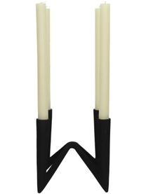 Candelabro moderno Dagmara, Gres, Blanco, An 16 x Al 17 cm