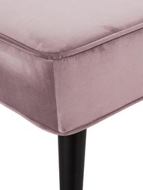 Panca in velluto Beverly, Rivestimento: velluto (poliestere) 50.0, Struttura: legno di eucalipto, Gambe: metallo verniciato a polv, Rosa cipria, Larg. 140 x Alt. 46 cm