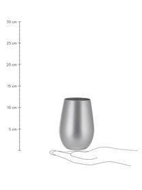 Krištáľové poháre na miešané nápoje Elements, 6 ks, Krištáľové sklo, potiahnuté, Odtiene striebornej, Ø 9 x V 12 cm, 465 ml