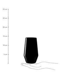 Longdrinkgläser Etna, 2 Stück, Glas, schwarz lackiert, Schwarz, Ø 8 x H 14 cm, 365 ml