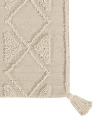 Ethno Teppich Tribu mit getuftetem Muster, Flor: 97% recycelte Baumwolle, , Grau, Beige, B 120 x L 160 cm (Größe S)