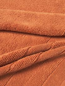 Lot de serviettes de bain avec bordure décorative Luxe, 3 élém., Terracotta, 3 éléments (1 serviette invité, 1 serviette de toilette et 1 drap de bain)