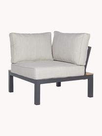 Set lounge de exterior Elias, 4 pzas., Tapizado: poliéster, resistente al , Estructura: aluminio con pintura en p, Tejido beige claro, madera contrachapada, gris antracita, An 246 x F 246 cm