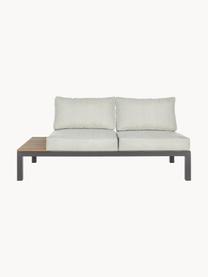 Tuin loungeset Elias, 4-delig, Frame: gepoedercoat en corrosieb, Plateaus: kunststof in hout-optiek, Geweven stof lichtbeige, multiplex, antraciet, B 246 x D 246 cm