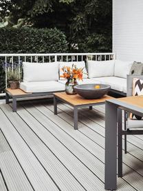 Garten-Lounge-Set Elias, 4-tlg., Gestell: Aluminium, pulverbeschich, Webstoff Hellbeige, Sperrholz, Anthrazit, B 246 x T 246 cm