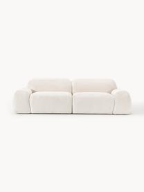 Modulares Sofa Wolke (3-Sitzer) aus Teddy-Bouclé, Bezug: Teddy-Bouclé (100 % Polye, Teddy-Bouclé Off White, B 256 x T 118 cm