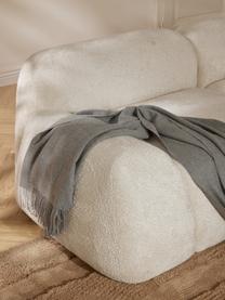 Modulares Sofa Wolke (3-Sitzer) aus Teddy-Bouclé, Bezug: Teddy-Bouclé (100 % Polye, Füße: Kunststoff Dieses Produkt, Teddy-Bouclé Off White, B 256 x T 118 cm