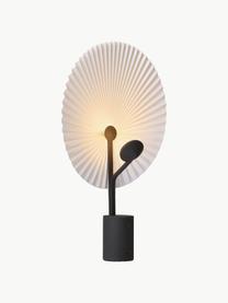 Große mobile LED-Tischlampe Liris, dimmbar, Lampenschirm: PVC-Folie mit Baumwollgew, Weiß, Schwarz, B 28 x H 45 cm