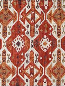 Kilim en laine tissé main Ria, Rouge, beige, orange, brun