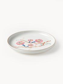 Assiettes à dessert Flamboyant, 4 élém., Porcelaine, Multicolore avec bordure dorée, Ø 19 x haut. 3 cm