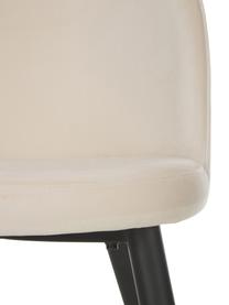 Chaise moderne velours blanc crème Amy, 2 pièces, Velours blanc crème, larg. 51 x prof. 55 cm