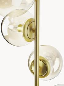 Industrial-Stehlampe Casey aus Glas, Goldfarben, H 170 cm