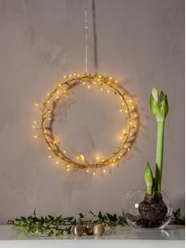 LED-Weihnachtskranz Winny mit Timerfunktion, Ø 28 cm, Rahmen: Metall, Goldfarben, Ø 28 cm