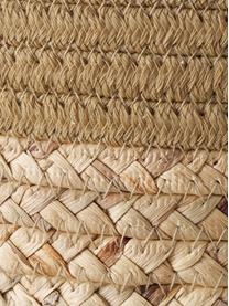 Set de cestas artesanales Zahara, 2 uds., Asas: cuero sintético, Marrón, Set de diferentes tamaños
