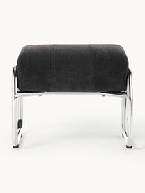 Polstrovaná stolička Marcel, Antracitová, stříbrná, Š 50 cm, V 43 cm