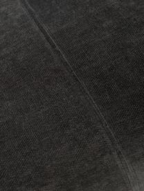 Beklede poef Marcel, Bekleding: 100% polyester Met 30.000, Frame: metaal, Geweven stof antraciet, zilverkleurig, B 50 x H 43 cm