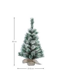 Albero di Natale artificiale innevato Vancouver, Coperchio: juta, Verde, bianco, Ø 26 x Alt. 45 cm