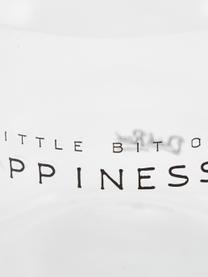 Barattolo con coperchio Happiness, Coperchio: porcellana, verniciato, Trasparente, Ø 16 x Alt. 21 cm, 2.5 L