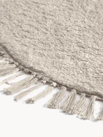 Runder Kinderteppich Orwen aus Baumwolle, handgewebt, 100 % Baumwolle, Cremeweiß, Ø 100 cm