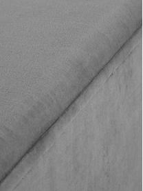 Panca imbottita in velluto Harper, Rivestimento: velluto, Rivestimento: grigio scuro Base: nero opaco, Larg. 140 x Alt. 45 cm