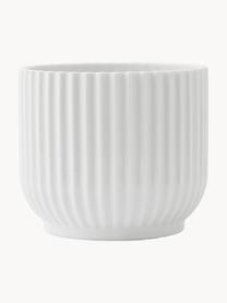 Osłonka na doniczkę z porcelany Lyngby, Porcelana, Biały, Ø 12 x W 11 cm