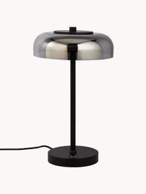 Dimmbare LED-Tischlampe Frisbee aus Glas, Lampenfuß: Metall, beschichtet, Lampenschirm: Glas, Schwarz, Grau, Ø 23 x H 40 cm