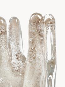 Handgefertigter Teelichthalter Helix, Ø 15 cm, Glas, Greige, Ø 15 x H 14 cm